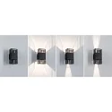Paulmann Luminaire mural d'extérieur THARIN haut / bas, angulaire, réglable IP44, noir 
