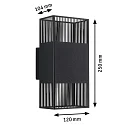 Paulmann Luminaire mural d'extérieur THARIN haut / bas, angulaire, réglable IP44, noir 