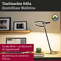 Paulmann desk lamp ODILA tunable white, adjustable, with touch dimmer, ring shape IP20, dimmable