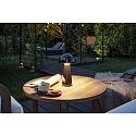Paulmann battery table lamp ONZO with USB connection, with touch dimmer IP44, glossy, black dimmable