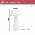 Paulmann battery table lamp ONZO with USB connection, with touch dimmer IP44, glossy, white dimmable