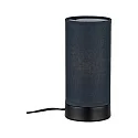 Paulmann Lampe de table PIA cylindrique, avec interrupteur E14, gris, noir mat gradable