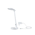 Paulmann Lampe de bureau DARBA réglable, avec capteur de luminosité, avec variateur tactile, blanc mat gradable
