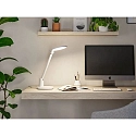 Paulmann Lampe de bureau DARBA réglable, avec capteur de luminosité, avec variateur tactile, blanc mat gradable