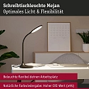 Paulmann desk lamp MEJAN adjustable, with touch dimmer, black matt dimmable