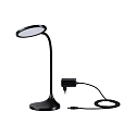 Paulmann desk lamp MEJAN adjustable, with touch dimmer, black matt dimmable