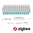 Paulmann Système d'éclairage en continu MAXLED 500 ZIGBEE RGBW PROTECT COVER lot de 1, RGBW, contrôlable par ZigBee argent