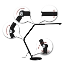 Paulmann Lampe de bureau FLEXBAR CCT Switch, réglable, avec variateur tactile IP20, noir gradable