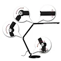 Paulmann desk lamp FLEXBAR CCT Switch, adjustable, with touch dimmer IP20, black dimmable