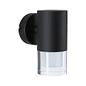 Paulmann wall luminaire KAME SINGLE 1 flame, cylindrical, switchable IP44, mat, signal black 