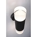Paulmann Luminaire mural KAME DOUBLE à 2 flammes, cylindrique, commutable IP44, mat, noir éclatant 