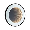 Miroir avec éclairage MIRO 3D LED INFINITY rond, Tunable White IP44, noir mat gradable