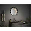 Paulmann Miroir avec éclairage MIRO 3D LED INFINITY rond, Tunable White IP44, noir mat gradable