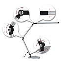 Paulmann Lampe de bureau FLEXBAR CCT Switch, réglable, avec variateur tactile IP20, argent mat gradable