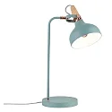 Lampe de table NEORDIC JUNA à 1 flamme E14, vert clair, bois, cuivre gradable