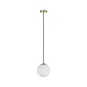 Luminaire à suspension NEORDIC E27 IP20, laiton brossé, blanche gradable