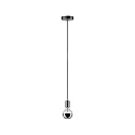 Paulmann Luminaire à suspension LARUS E27 IP44, chrome noir gradable