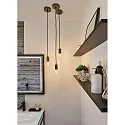 Paulmann Luminaire à suspension LARUS E27 IP44, chrome noir gradable