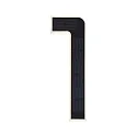Paulmann solar house number light with accumulator, indirect IP44, black, white matt 