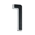 Paulmann solar house number light with accumulator, indirect IP44, black, white matt 