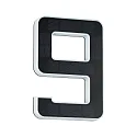 Paulmann Numéros de maison lumineux solaires avec batterie, indirect IP44, noir , blanc mat 