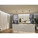 Luminaire à suspension KAME 3STEP-DM cylindrique, dimmable, réglable IP44, mat, noir éclatant gradable