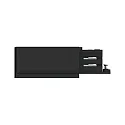 Paulmann Alimentation triphasé PRORAIL3 droite, noir 