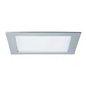 Paulmann LED Recessed luminaire QUALITY PREMIUM PANEL LED, square, IP44, 1x18W, 4000K, 230V, 220x220mm, chrome matt