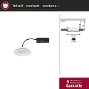 Paulmann Lumière encastrée SORMUS rond, lot de 1 IP65, blanc mat  6,5W 560lm 3000K 100° 100° CRI >80