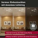 Paulmann Lumière encastrée SORMUS rond, lot de 1 IP65, noir mat  6,5W 560lm 3000K 100° 100° CRI >80