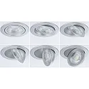 Paulmann Spot AUMUS rond, lot de 1 IP20, chromé mat gradable