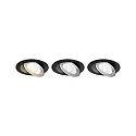 Paulmann spot AUMUS round, set of 1 IP20, black matt dimmable