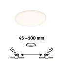 Paulmann Panneau à LED VELUNA VARIFIT LED rond, réglable, 10W 700lm 3000K CRI >80