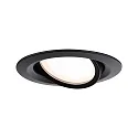 Lumière encastrée NOVA PLUS COIN LED pivotant LED IP65, noir mat gradable 6W 470lm 2700K CRI 80-89