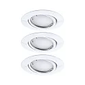 Paulmann recessed luminaire BASE COIN LED swivelling, set of 3, RGBW, ZigBee controllable LED IP20