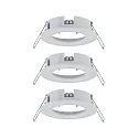 Paulmann Set of 3 Recessed luminaire CHOOSE, fixed, IP44, 230V, max. 3x 10W Ø5.1cm, white matt