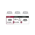 Lumière encastrée CHOOSE rigide, lot de 3 IP44, chrome gradable