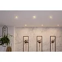 Paulmann Set of 3 Recessed luminaire CHOOSE, fixed, IP44, 230V, max. 3x 10W Ø5.1cm, brass brushed