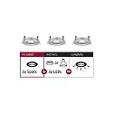 Lumière encastrée CHOOSE rigide, lot de 3 IP44, aluminium gradable