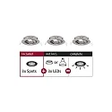 Lumière encastrée CHOOSE pivotant, lot de 3 IP23, fer brossé gradable