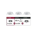Lumière encastrée CHOOSE pivotant, lot de 3 IP23, blanc mat gradable