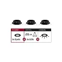 Lumière encastrée CHOOSE pivotant, lot de 3 IP23, noir mat gradable