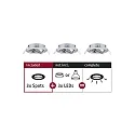 Lumière encastrée CHOOSE pivotant, lot de 3 IP23, chrome gradable