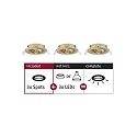 Lumière encastrée CHOOSE pivotant, lot de 3 IP23, laiton brossé gradable