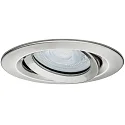 Paulmann Downlight NOVA GU10 rond, pivotant, lot de 1 GU10 IP65, fer brossé gradable