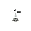 Paulmann Downlight NOVA GU10 rond, pivotant, lot de 1 GU10 IP65, fer brossé gradable