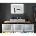 Paulmann Miroir avec éclairage MIRRA LED 80 X 60CM / WIDE angulaire, CCT Switch, avec variateur tactile, avec fonction chauffante IP44