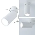 Paulmann Luminaire de plafond TURNAL COIN, blanc mat gradable