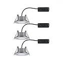 Paulmann Lumière encastrée CALLA pivotant, lot de 3 IP65, chromé mat gradable 5W 430 | 550lm 3000K 100° 100° CRI >80