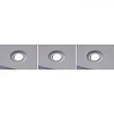Paulmann Lumière encastrée CALLA pivotant, lot de 3 IP65, chromé mat gradable 5W 430 | 550lm 3000K 100° 100° CRI >80